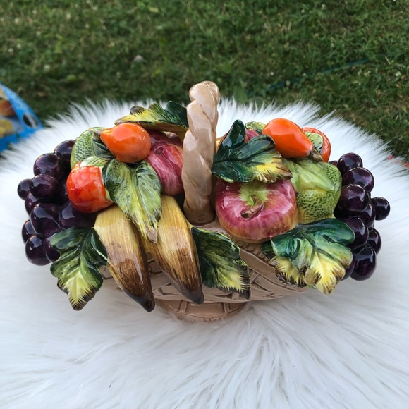 6” porcelain Fruit basket - Picture 6 of 8